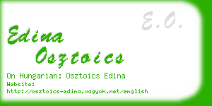 edina osztoics business card